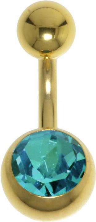Produktbild Bijouteria Bauchpiercing (Chirurgenstahl 316L, Premium Kristall, PVD Beschichtung (goldfarbig))