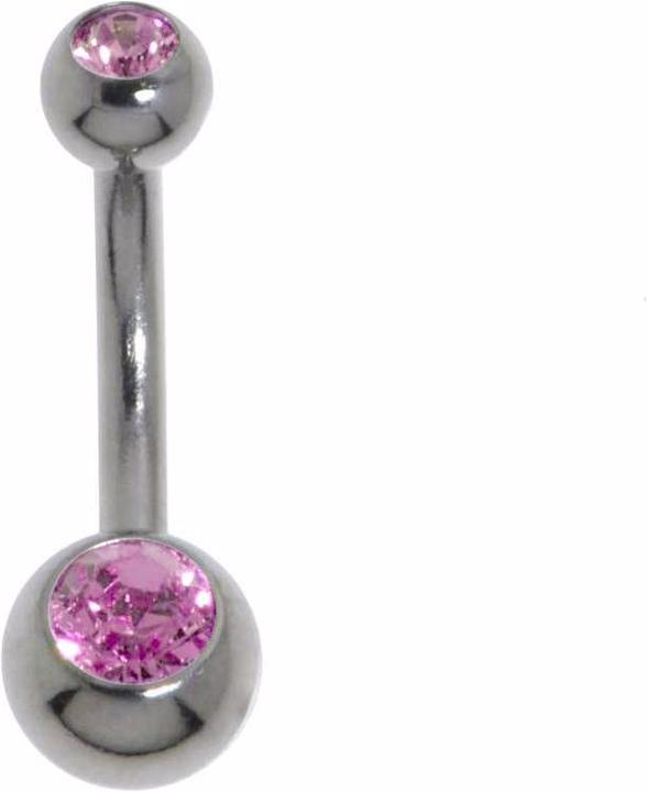 Actual product image Bijouteria Bellypiercing (Surgical steel 316L, Crystal)