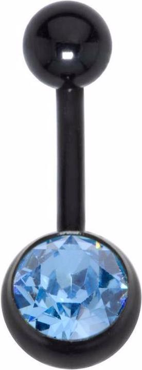 Actual product image Bijouteria Bellypiercing (Bioplastic, Crystal, Surgical steel 316L)