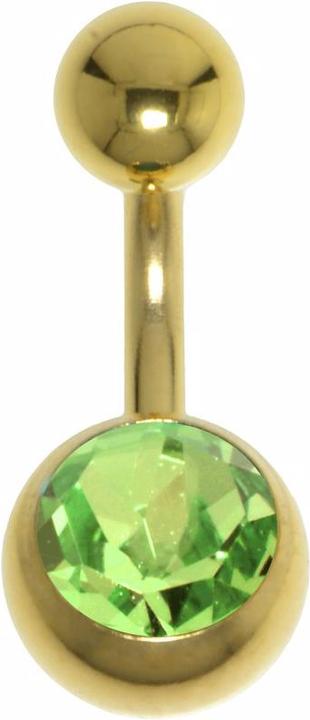 Immagine prodotto Bijouteria Piercing ventre (Acciaio chirurgico 316L, Rivestimento in PVD (colore oro), Cristallo premium)