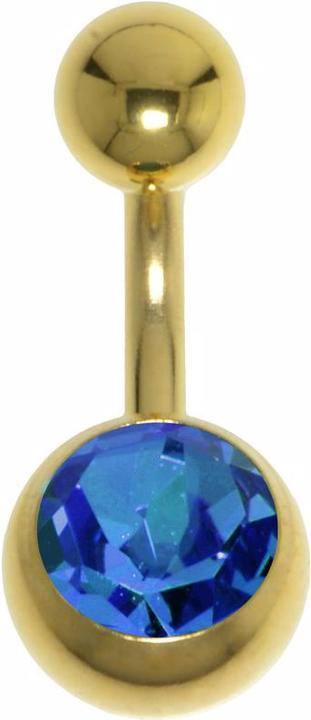 Immagine prodotto Bijouteria Piercing ventre (Acciaio chirurgico 316L, Rivestimento in PVD (colore oro), Cristallo premium)
