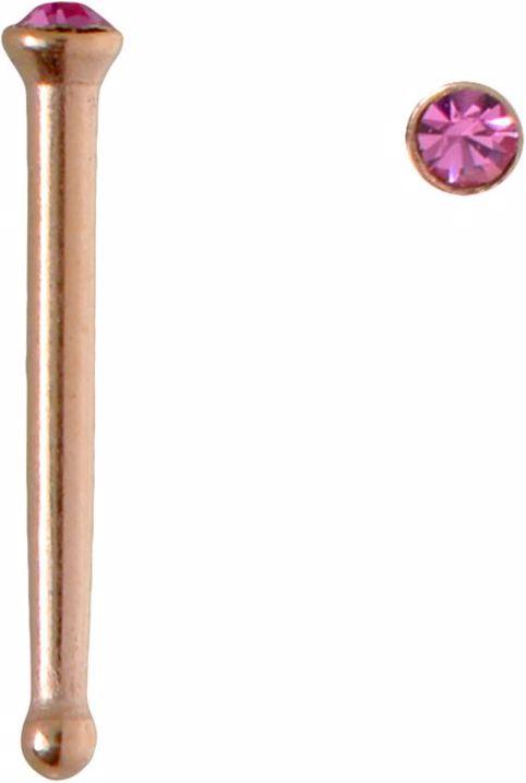 Produktbild Bijouteria Nasenpiercing (Chirurgenstahl 316L, Kristall, PVD Beschichtung (goldfarbig))