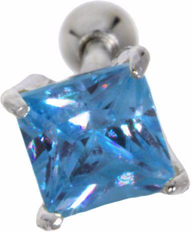 Produktbild Bijouteria Ohrpiercing (Messing mit Silberbeschichtung, Zirkonia, Chirurgenstahl 316L)