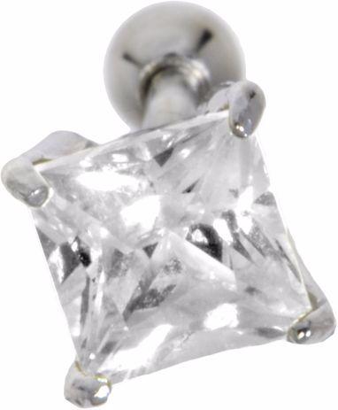 Produktbild Bijouteria Ohrpiercing (Chirurgenstahl 316L, Messing mit Silberbeschichtung, Zirkonia)