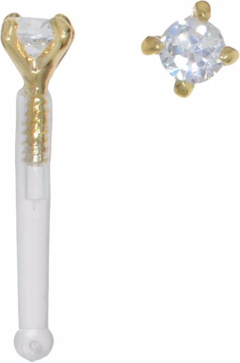 Image du produit Bijouteria Piercing nez (Bioplastique, Or 18K, Cristallin)