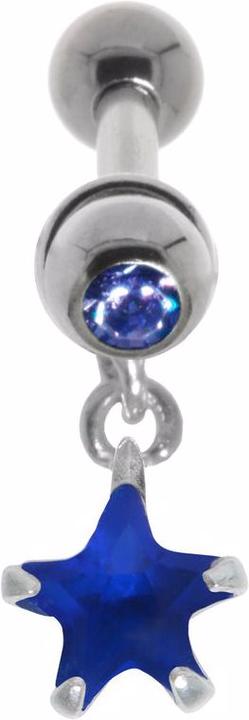 Produktbild Bijouteria Ohrpiercing (Messing mit Silberbeschichtung, Zirkonia, Chirurgenstahl 316L, Kristall)
