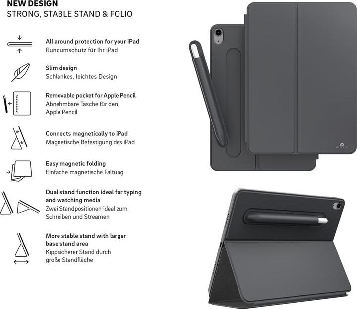 Actual product image Black Rock Folio" for Apple iPad 10.9 (iPad 2022 (10th Gen))