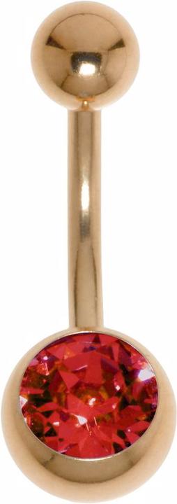 Actual product image Bijouteria Bellypiercing (Surgical steel 316L, PVD coating (gold coloured), Premium crystal)