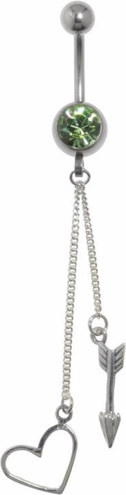 Produktbild Bijouteria Bauchpiercing (Silber 925, Chirurgenstahl 316L, Kristall)