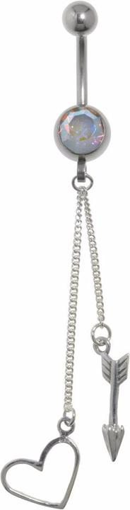Produktbild Bijouteria Bauchpiercing (Chirurgenstahl 316L, Kristall, Silber 925)
