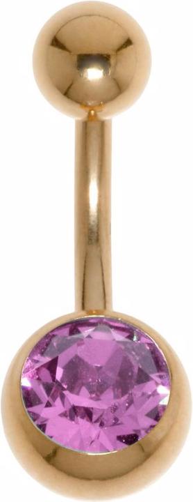 Immagine prodotto Bijouteria Piercing ventre (Acciaio chirurgico 316L, Rivestimento in PVD (colore oro), Cristallo premium)