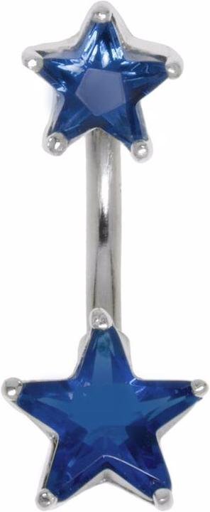 Image du produit Bijouteria Piercing nombril (Acier chirurgical 316L, Cristallin, Argent 925)