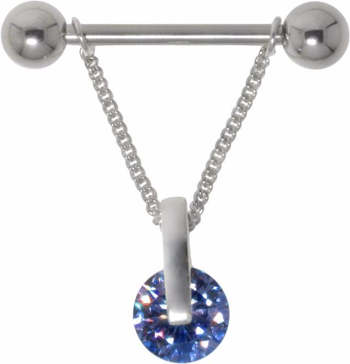 Actual product image Bijouteria Nipple piercing (Silver 925, Zirconia, Surgical steel 316L)