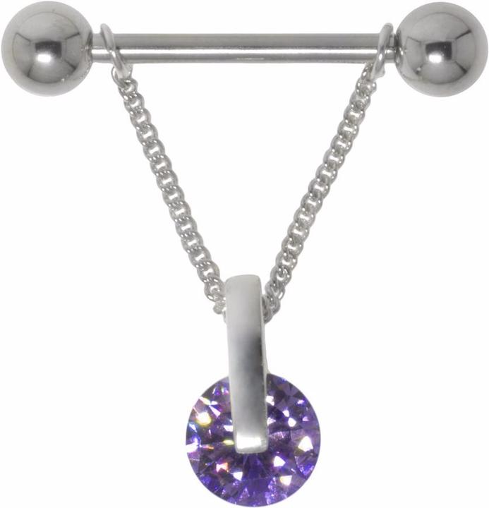 Immagine prodotto Bijouteria Piercing petto (Acciaio chirurgico 316L, Argento 925, Zirconia)