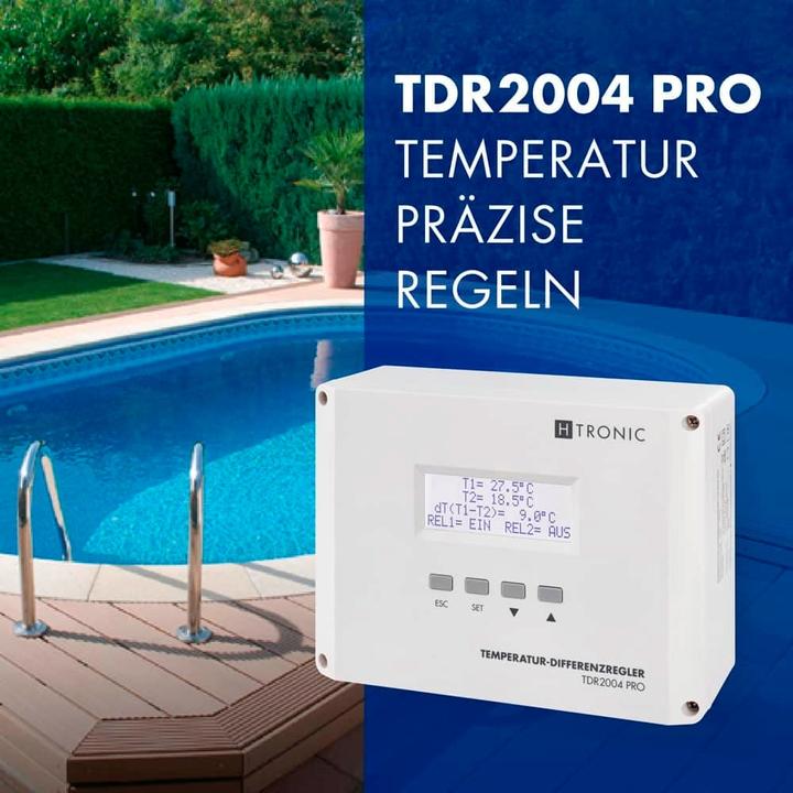 Produktbild H-Tronic TDR 2004 PRO - Temperatur-Differenzregler, -99...+850°C