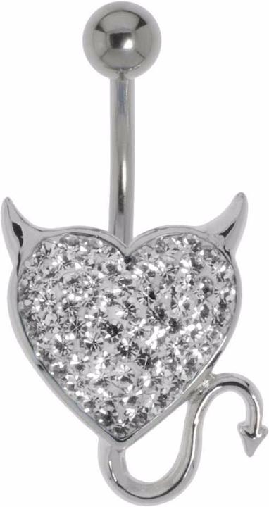 Bijouteria Bauchpiercing (Chirurgenstahl 316L, Kristall, Messing rhodiniert)