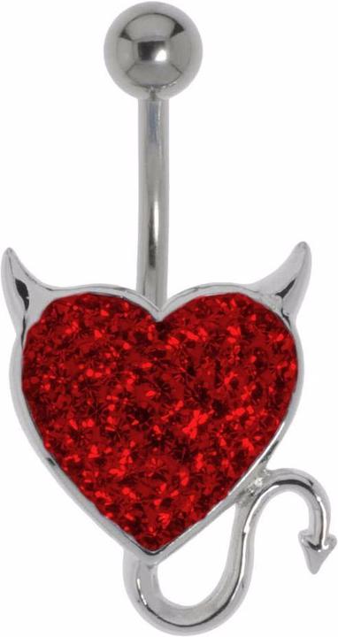 Actual product image Bijouteria Bellypiercing (Surgical steel 316L, Crystal, Brass rhodium plated)