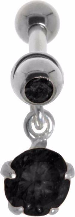 Produktbild Bijouteria Ohrpiercing (Chirurgenstahl 316L, Kristall, Messing mit Silberbeschichtung, Zirkonia)