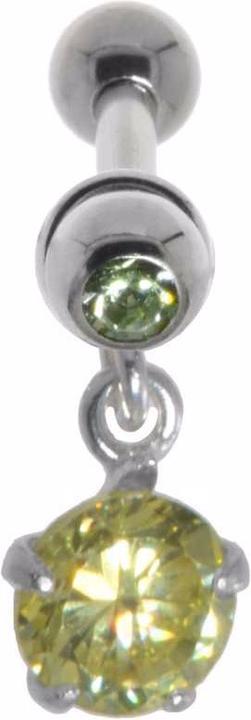 Produktbild Bijouteria Ohrpiercing (Chirurgenstahl 316L, Kristall, Messing mit Silberbeschichtung, Zirkonia)