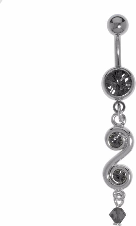 Actual product image Bijouteria Bellypiercing (Plexiglass, Surgical steel 316L, Crystal, Brass rhodium plated)