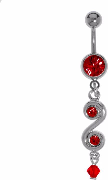 Bijouteria Bauchpiercing (Kristall, Messing rhodiniert, Acrylglas, Chirurgenstahl 316L)