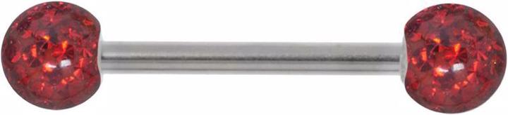 Bijouteria Brustpiercing (Chirurgenstahl 316L, Epoxiharz, Kristall)