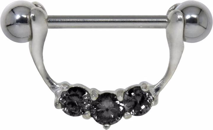 Produktbild Bijouteria Brustpiercing (Zirkonia, Chirurgenstahl 316L, Silber 925)