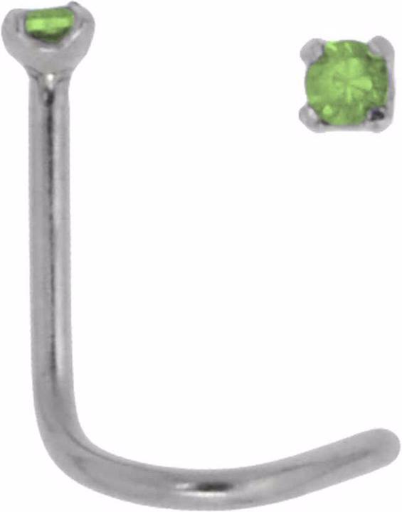 Actual product image Bijouteria Nose piercing (Surgical steel 316L, Crystal)