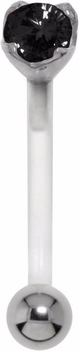 Produktbild Bijouteria Bauchpiercing (Bioplast, Chirurgenstahl 316L, Silber 925, Zirkonia)