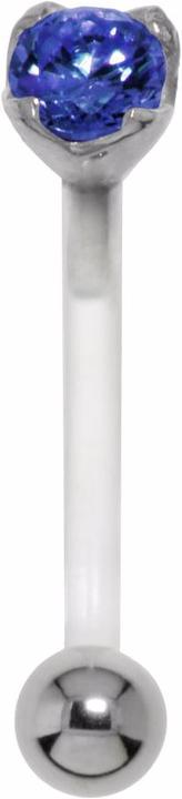 Produktbild Bijouteria Bauchpiercing (Bioplast, Chirurgenstahl 316L, Silber 925, Zirkonia)