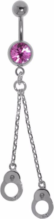 Bijouteria Bauchpiercing (Chirurgenstahl 316L, Kristall, Messing rhodiniert)
