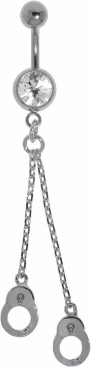Bijouteria Bauchpiercing (Chirurgenstahl 316L, Kristall, Messing rhodiniert)
