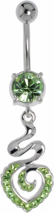 Bijouteria Bauchpiercing (Chirurgenstahl 316L, Kristall, Messing rhodiniert)