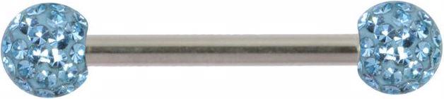 Actual product image Bijouteria Nipple piercing (Surgical steel 316L, Epoxy resin, Crystal)