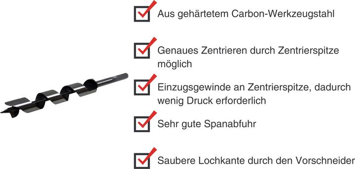 Produktbild Paulimot Schlangenbohrer Ø 28 mm, Länge 230 mm, Form Lewis (28 Millimeter)