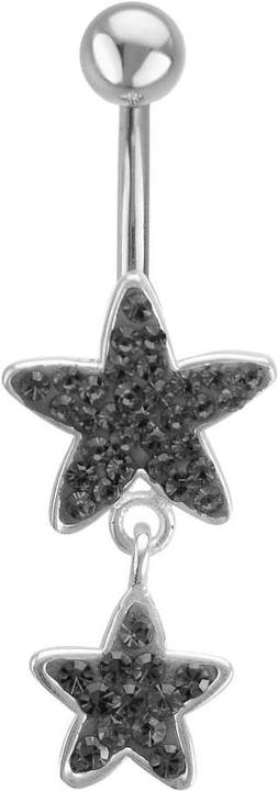 Actual product image Bijouteria Bellypiercing (Surgical steel 316L, Crystal)