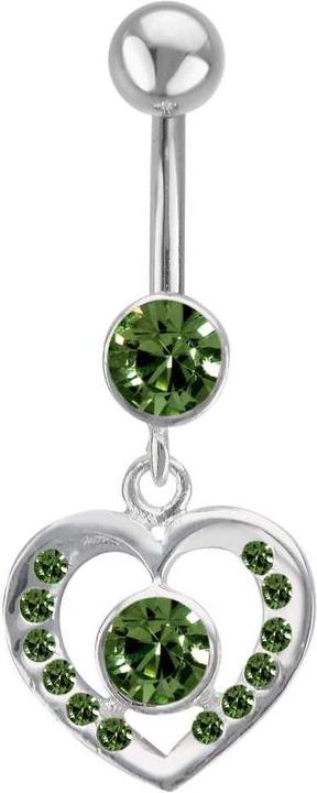 Produktbild Bijouteria Bauchpiercing (Chirurgenstahl 316L, Kristall, Silber 925)