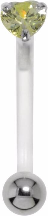 Image du produit Bijouteria Piercing nombril (Acier chirurgical 316L, Argent 925, Zircone, Bioplastique)
