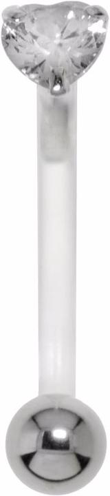 Image du produit Bijouteria Piercing nombril (Bioplastique, Acier chirurgical 316L, Argent 925, Zircone)