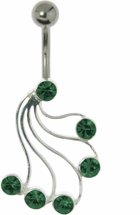 Produktbild Bijouteria Bauchpiercing (Silber 925, Chirurgenstahl 316L, Kristall)