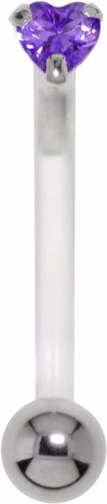 Image du produit Bijouteria Piercing nombril (Bioplastique, Acier chirurgical 316L, Argent 925, Zircone)