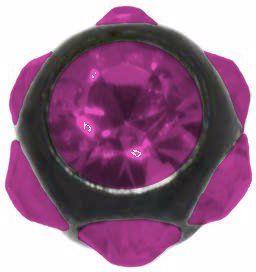 Produktbild Bijouteria 1.2mm Piercing-Kugel (Premium Kristall, Chirurgenstahl 316L, PVD Beschichtung (schwarz))