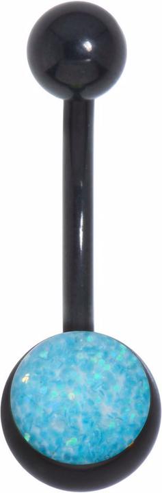 Immagine prodotto Bijouteria Piercing ventre (Acciaio chirurgico 316L, Resina epossidica, Rivestimento PVD (nero))