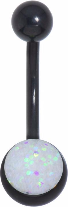 Bijouteria Bauchpiercing (Chirurgenstahl 316L, Epoxiharz, PVD Beschichtung (schwarz))