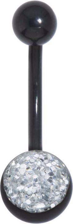 Actual product image Bijouteria Bellypiercing (Surgical steel 316L, Epoxy resin, PVD coating (black))