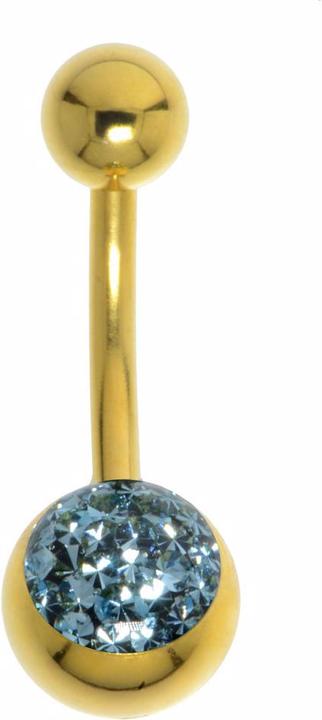Image du produit Bijouteria Piercing nombril (Cristal Premium, Acier chirurgical 316L, Résine époxy, Revêtement PVD (couleur or))