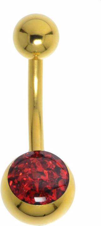Image du produit Bijouteria Piercing nombril (Acier chirurgical 316L, Résine époxy, Revêtement PVD (couleur or), Cristal Premium)