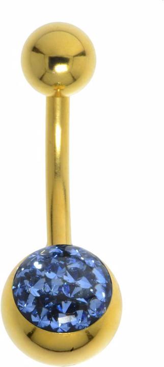 Produktbild Bijouteria Bauchpiercing (Chirurgenstahl 316L, Epoxiharz, Premium Kristall, PVD Beschichtung (goldfarben))