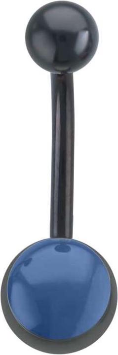 Produktbild Bijouteria Bauchpiercing (PVD Beschichtung (schwarz), Chirurgenstahl 316L, Email)