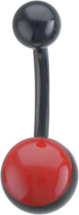 Bijouteria Bauchpiercing (PVD Beschichtung (schwarz), Email, Chirurgenstahl 316L)